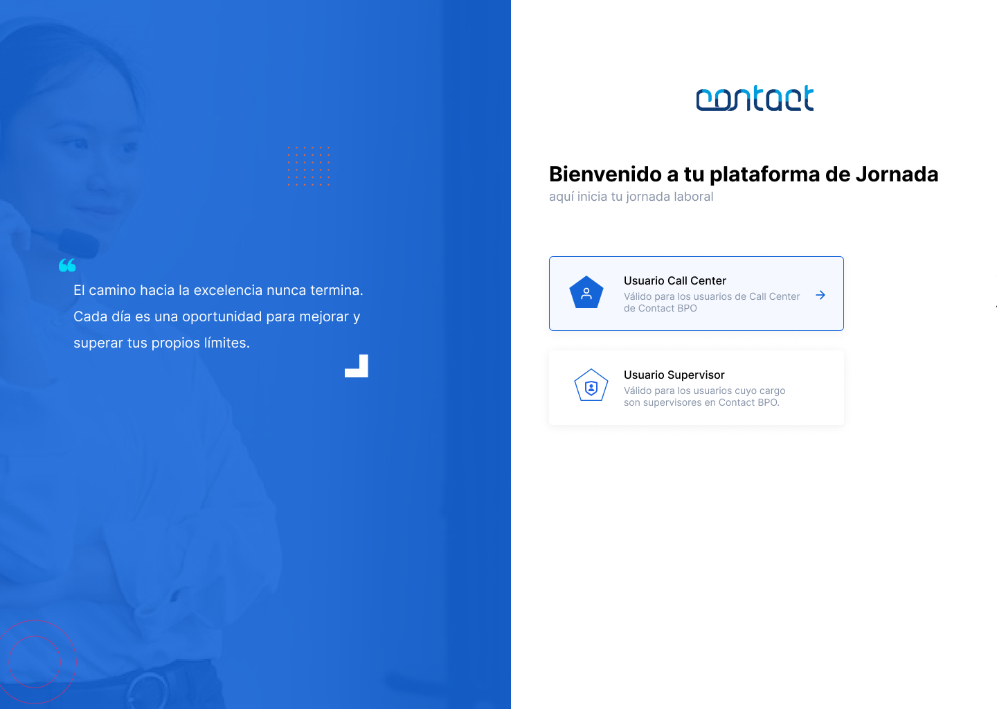 Jornadas — Contact Center